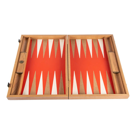 Manopoulos - Red Eco Leather Interior Backgammon - Default Title - Playoffside.com