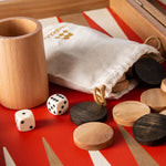 Red Eco Leather Interior Backgammon - Default Title - Manopoulos - Playoffside.com