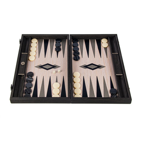 Manopoulos - Grid Wood Illusion Design Backgammon Game - Default Title - Playoffside.com