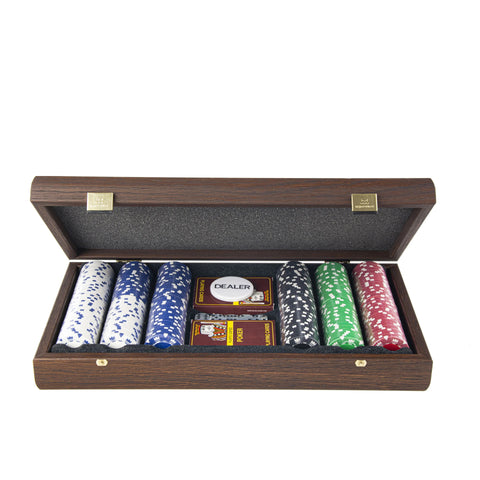 Manopoulos - Poker Set Inc. Cards & Chips with Wooden Case - Default Title - Playoffside.com