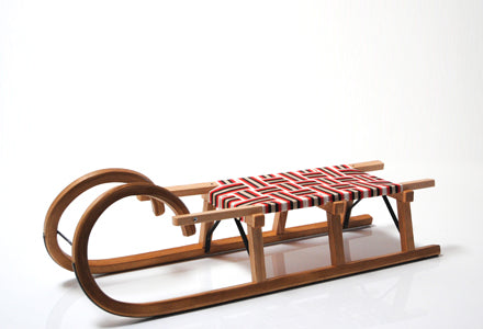 Wooden Horned Design Sledge with Comfortable Seat Available in 2 Sizes ...