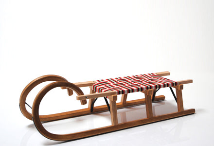Sirch - Wooden Horned Design Sledge with Comfortable Seat Available in 2 Sizes - 115 - Playoffside.com