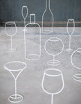 Metal Wire Bottles & Glasses By Antonino Sciortino - Champagne Glass Black - Serax - Playoffside.com