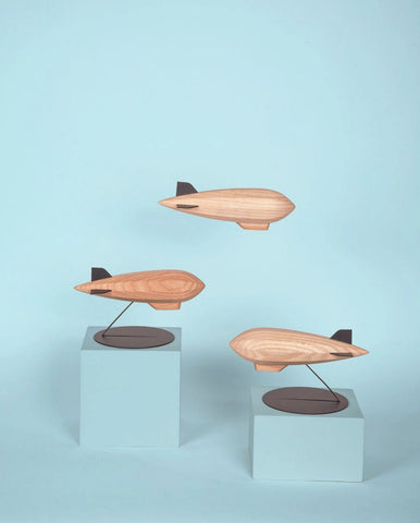 Wooden Zeppelin Sculpture - Default Title - Madlab - Playoffside.com