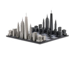 New York City Metal Chess Set Available in 3 Board Styles - Italian Marble - Skyline Chess - Playoffside.com