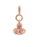 Jellycat - Octopus Teddybear with Wooden Ring Toy Suitable from Birth -  - Playoffside.com