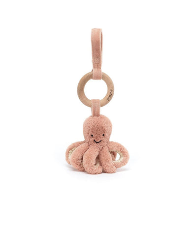 Octopus Teddybear with Wooden Ring Toy Suitable from Birth - Default Title - Jellycat - Playoffside.com