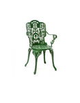 Aluminium Outdoor Victorian Design Chair with Armrests - Black - Seletti - Playoffside.com