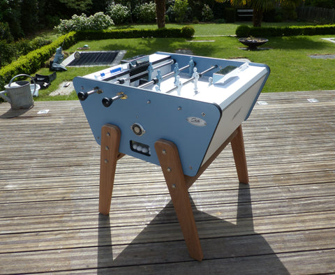 Stella - 2 Player Design Football Table Outdoor - Blue - Playoffside.com