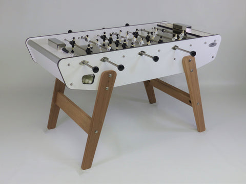 Stella Outdoor Wood and Metal Sturdy Football Table - Taupe / Long black handles - Stella - Playoffside.com