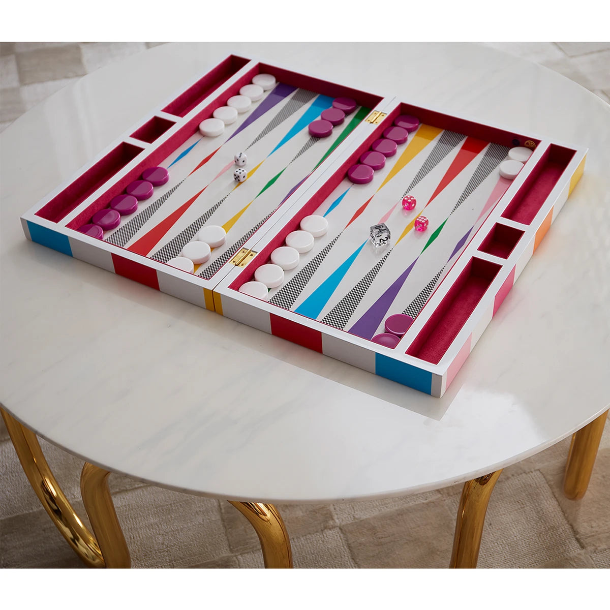 Colourful Design Checkerboard Backgammon from Jonathan Adler ...