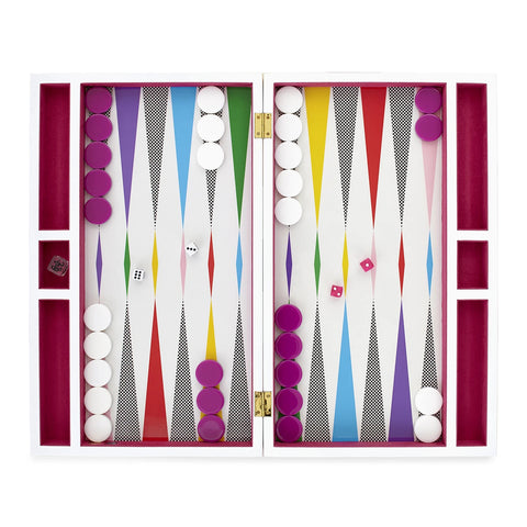 Jonathan Adler - Colourful Design Checkerboard Backgammon - Default Title - Playoffside.com
