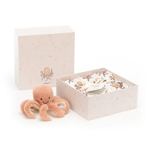 Baby Gift Set Octopus Teddybear & Muslin Suitable from Birth - Default Title - Jellycat - Playoffside.com