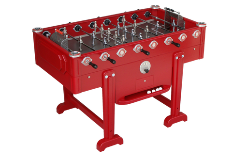 Retro Vintage Design Stella Football Table Available in 5 Colours - Red Retro / Round red handles - Stella - Playoffside.com