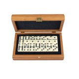 Luxe Dominoes Set in Woodden Case with Lupo Burl Velour Interior - Default Title - Manopoulos - Playoffside.com