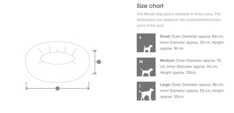 MiaCara - Orthopedic Dog Bed Rondo Available in 3 sizes & 2 colours - L / LightGrey - Playoffside.com