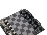 Paris Stainless Steel Chess Set Available in 3 Board Styles - B/W Wooden Board - Skyline Chess - Playoffside.com
