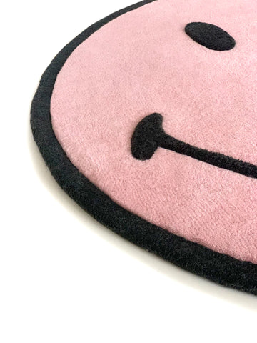 Maison Deux - Smiley Round Area Rug Available in 2 Colours & 3 Sizes - Pink / ø30 cm - Playoffside.com