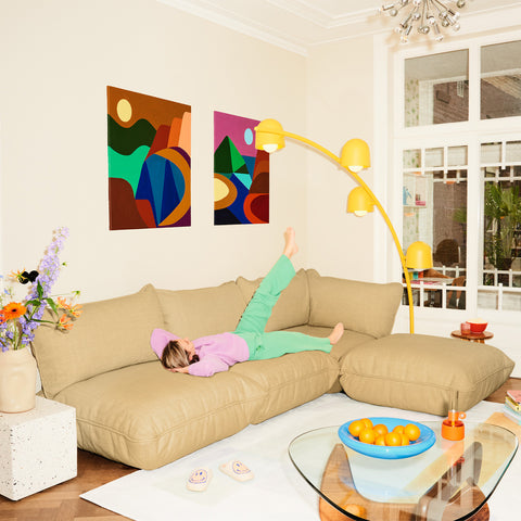Sumo Corner Sofa Contemporary Design Available in 4 Colors - Honey - Fatboy - Playoffside.com