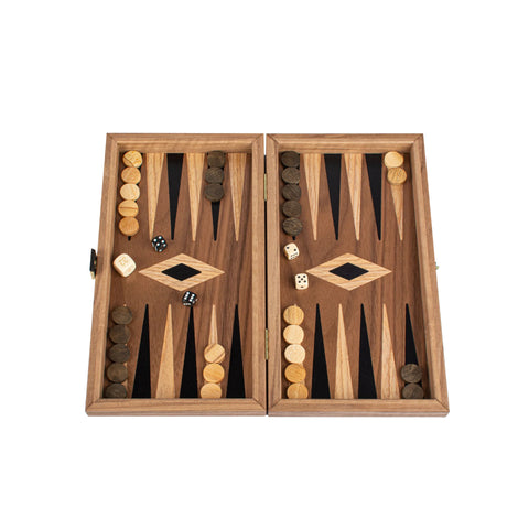 American Light Walnut Backgammon Set