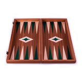Mahogany Wood Green Backgammon Set Available in 2 Sizes - Large - Manopoulos - Playoffside.com