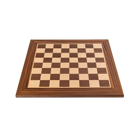 Manopoulos - Walnut Wood & Oak Inlaid Chessboard 40x40cm - Default Title - Playoffside.com