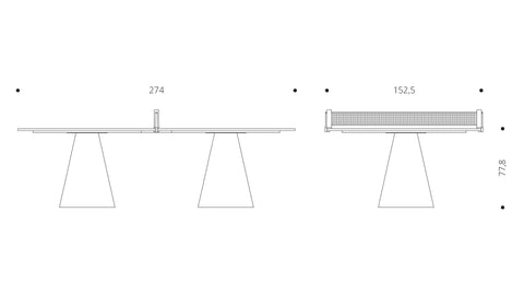 Dada Modular Interior Ping Pong Table