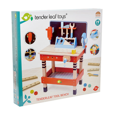 Wooden Tool Bench - Workbench With Tools For Children