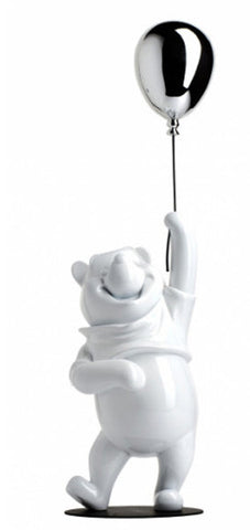 Winnie the Pooh 55cm Figurine - Glossy White & Silver - LeblonDelienne - Playoffside.com