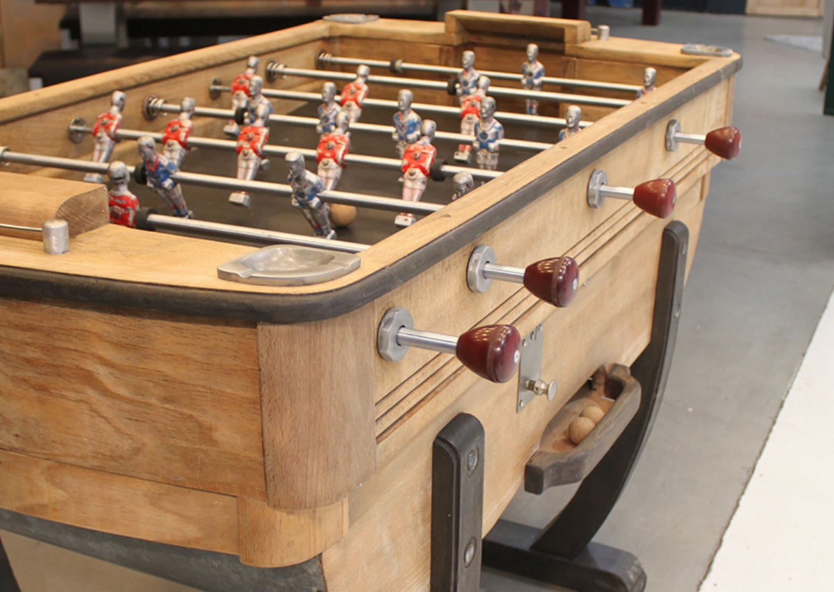Solid Oak Wooden Foosball Table Vintage Design – Playoffside.com
