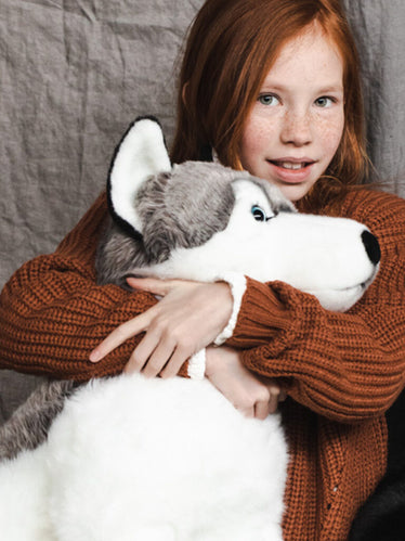 Peluche géante Chien Husky Kodi 50cm - Made in France