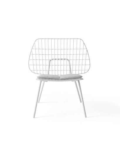 Menu - WM String Lounge Chair White Colour Wire Frame - Default Title - Playoffside.com