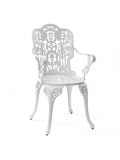 Aluminium Outdoor Victorian Design Chair with Armrests - White - Seletti - Playoffside.com