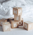 Minimalistic Wooden Alphabet Blocks Available in 2 Colours - White - Ooh Noo - Playoffside.com