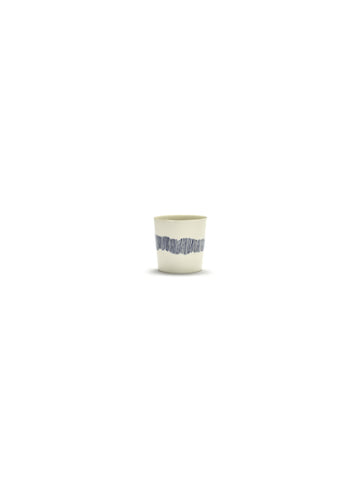 Coffee Cups 25 CL Available in 5 Styles - White & Blue Stripes - Serax - Playoffside.com
