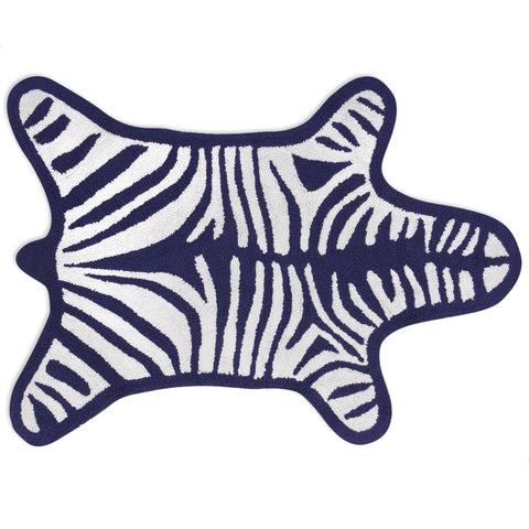 Reversible Zebra Bathmat Available in 3 Styles - Blue - Jonathan Adler - Playoffside.com