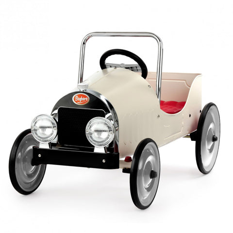 Baghera - Vintage Design Pedal Car - White - Playoffside.com