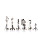 Manopoulos - Classic Metal Gold & Silver Staunton Chessmen Available in 2 sizes - Large - Playoffside.com