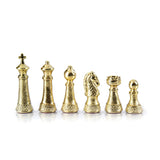 Classic Metal Gold & Silver Staunton Chessmen Available in 2 sizes - Large - Manopoulos - Playoffside.com