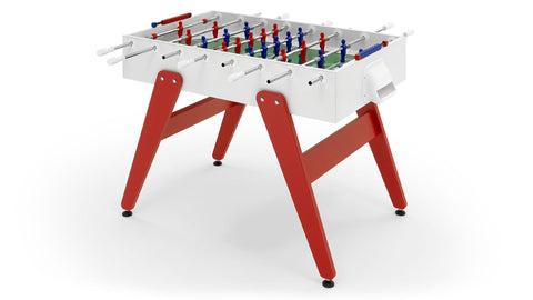 Cross Timeless Design Foosball Table Available in 2 Colors - Red / Straight Through - Fas Pendezza - Playoffside.com
