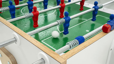Cross Outdoor Football Table Available in 3 Colors & 2 Styles - Red / Telescopic poles - Fas Pendezza - Playoffside.com