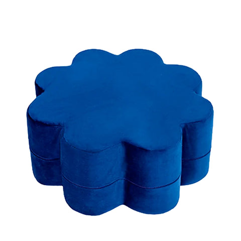 Misioo - Flower Pouf for Child Room Available in 5 Colours - Navy Blue - Playoffside.com
