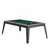 Steel Pool Table - Oak / grey / Green Cloth / Without Top - Rene Pierre - Playoffside.com
