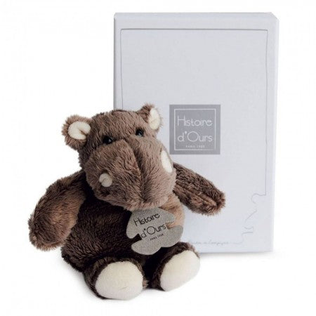 Histoire d'Ours - Cute Hippo Teddy Bear Suitable From Birth Available in 3 Sizes - 14 cm - Playoffside.com