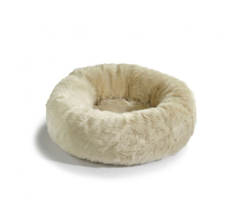 MiaCara - Luxury Faux Fur Cat Bed Lana Available in 3 colours - Beige - Playoffside.com