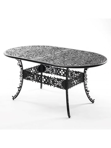 Seletti - Large Aluminium Outdoor Victorian Style Table Available in 3 Colours - Black - Playoffside.com