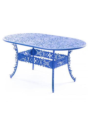 Large Aluminium Outdoor Victorian Style Table Available in 3 Colours - Blue - Seletti - Playoffside.com