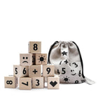 Wooden Math-themed Blocks Available in 2 Colours - Black - Ooh Noo - Playoffside.com