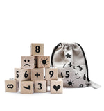 Wooden Math-themed Blocks Available in 2 Colours - Black - Ooh Noo - Playoffside.com