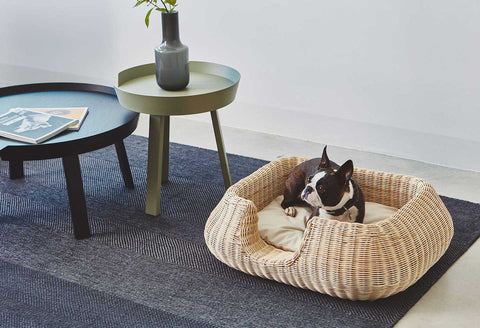 MiaCara - Wicker Design Dog Basket Mio Available in 2 colours & sizes - M / LightBrown - Playoffside.com